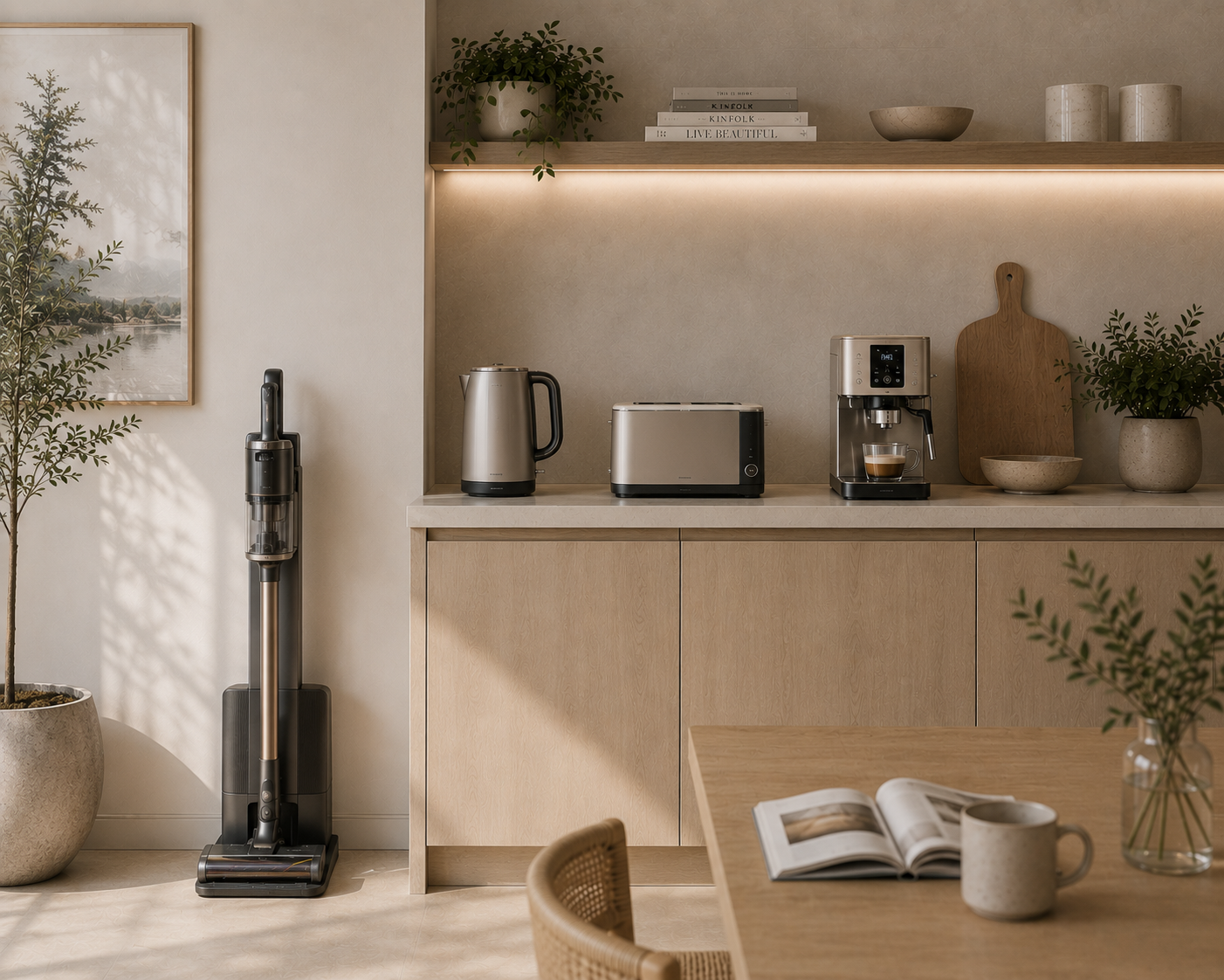 Cuisine avec petits électroménagers